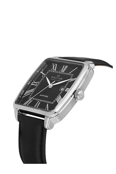 Nacar Safir Glass Classic Black Men's Wristwatch Nc34-29B689-Abl1