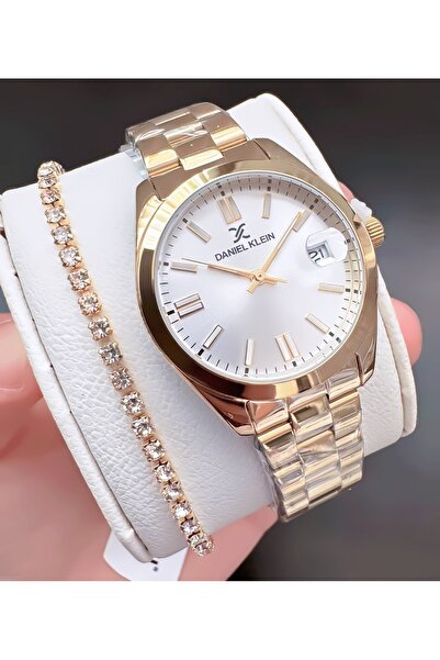 Daniel Klein Kadın Kol Saati Gold Çelik 3 Atm Su Geçirmez- Bileklik