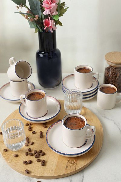 Keramika Marine Wonders Nordic Coffee Set 12 τεμαχίων για 6 άτομα 22741-22905