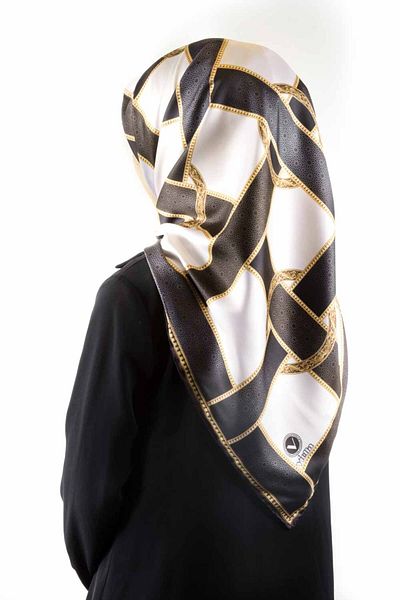 VİOLLA Γυναικείο κασκόλ Twill Γκρι Μπεζ