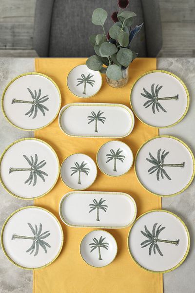 Keramika 12 Piece Palm Breakfast Set for 6 People 22642