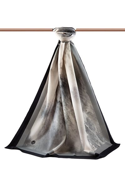 Vissona Γυναικείο σάλι Luxury Medina Silk Μαύρο
