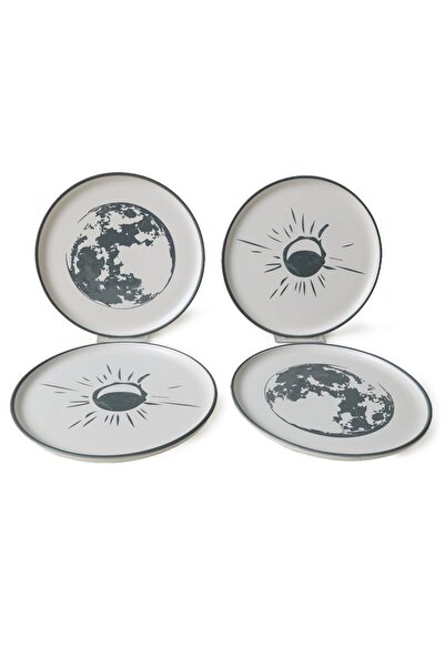 Keramika Black Shadow Nordic Pasta Plate 22 cm 4 Pieces 22981-82