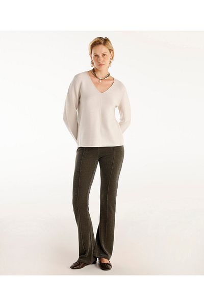 Yargıcı Glittery Wide Leg Trousers with Front Stitching