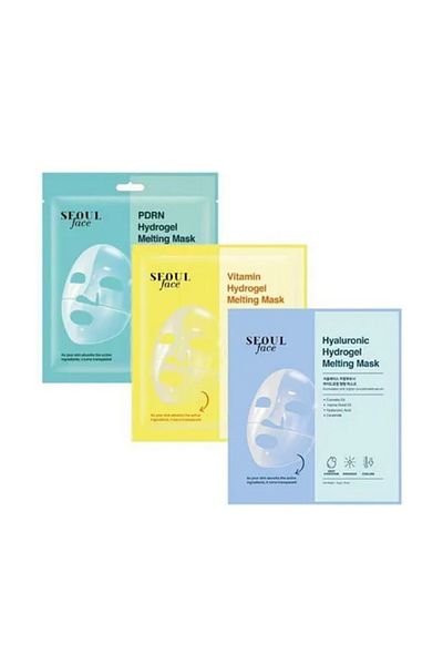 Dermal Pdrn Vitamin and Hyalutonic Melting Transparent Moisturizing Melting Face Mask Set 34 Gr.