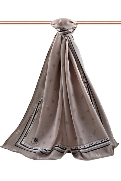 Vissona Γυναικείο σάλι πολυτελείας Medina Silk Mink-2