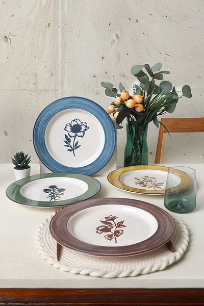 Keramika Floral Essence Serving Plate 28 cm 4 Pieces 22889-91-92