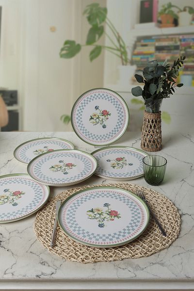 Keramika Farfurie Nordic Rose Line 28 Cm 6 Bucati 22911