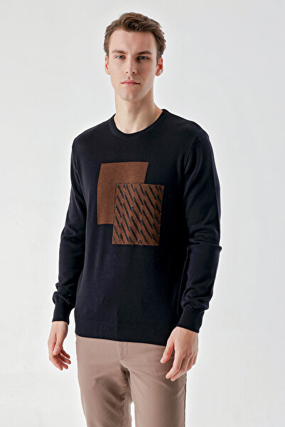 Morven Чоловічий темно-синій трендовий велосипедний комір Dynamic Fit Зручний крій Трикотаж