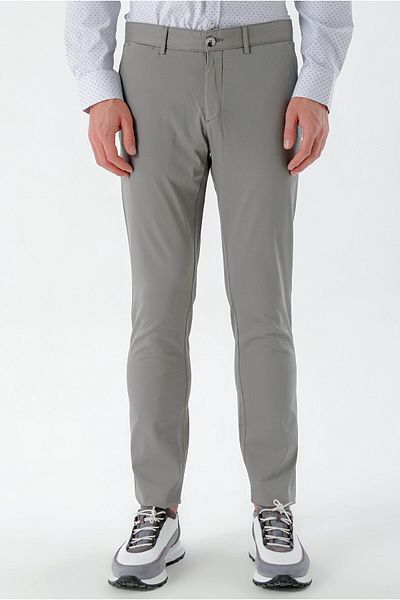 Morven Men's Gray Piefti Cotton Side Pocket Slim Fit Chino Pants