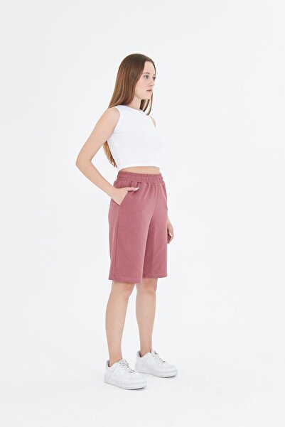 TRENDHİLL Women's Cotton Capri Dusty Rose 7003-Gk