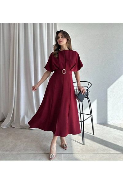 MEECY Maxi Black Belted Dress