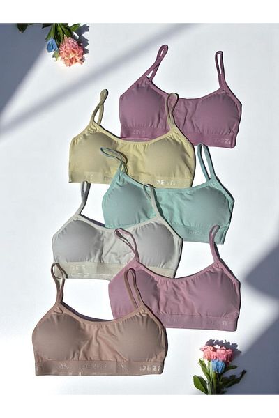 Dondeza Summer 3 Pack Plain Bustier with Rope Straps and Pads