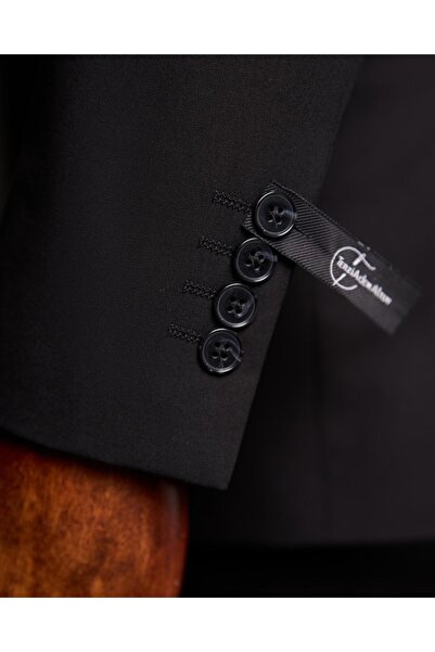TerziAdemAltun Slim Fit Jacket Pants Suit Black T13576