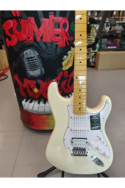 new orleans Nhs9720 Stratocaster Hss Vintage White (BEYAZ) Elektro Gitar ( Askı Pena Kılıf Pena )
