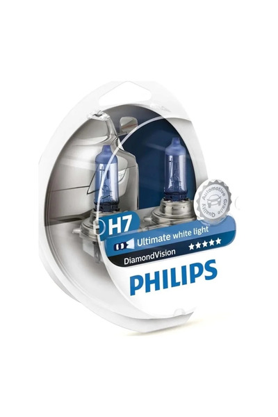 Philips H7 Diamond Vision Tam Beyaz Işık Ampul Seti 12972 Dvs2