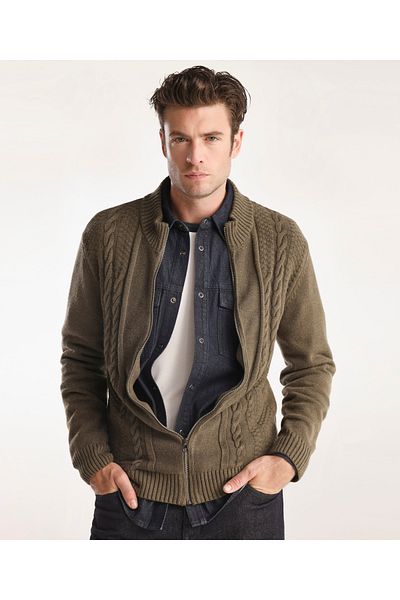 Yargıcı Zippered Knitted Cardigan