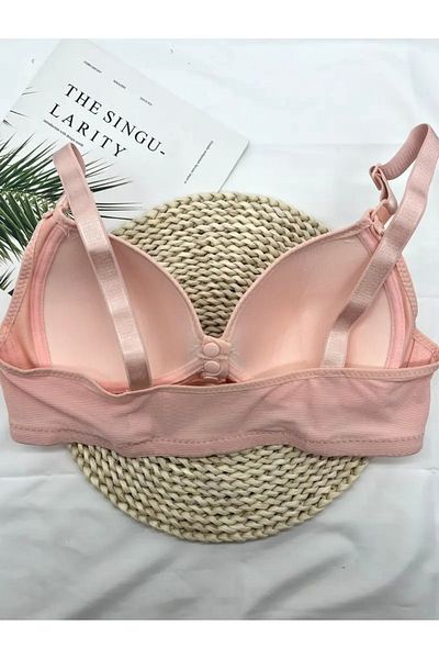 SATTENS Front Button Hollow Unbuttressed Plus Size Bra Soft Comfortable Mold Gathering Bra
