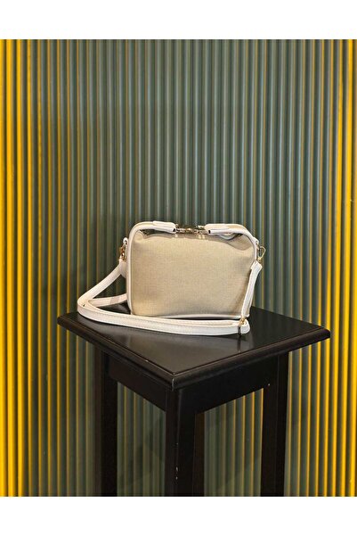 bahwar Gold Lock Linen Women's Bag