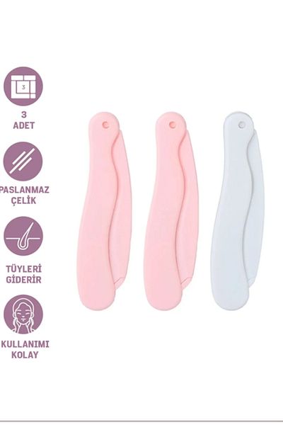 Kezban Tekstil 3-Piece Tirtikli Eyebrow-Mustache-Body Razor Women / Men Shaving Care Hair Removal Set