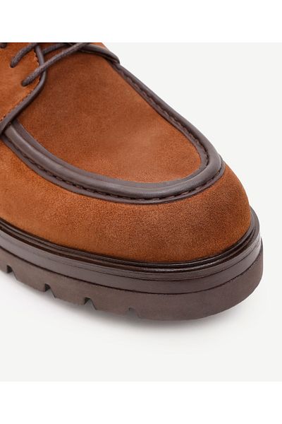 Yargıcı Pantofi din piele legată cu aspect retro