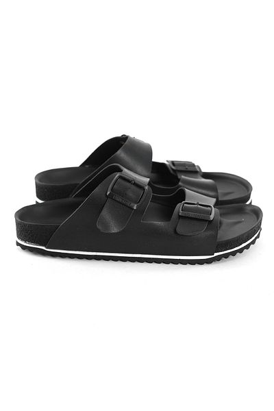 COMFORT OF PANTOFOLE Αθλητικές μαύρες ανδρικές παντόφλες