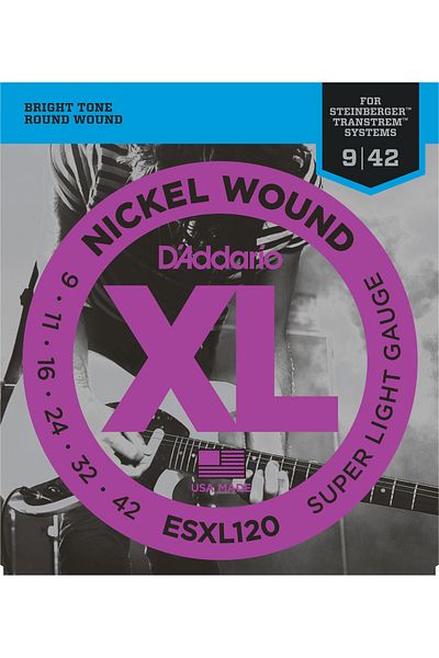Daddario Esxl120 Electric Guitar String Set, Xl, 09-42, Super Light Double Ball