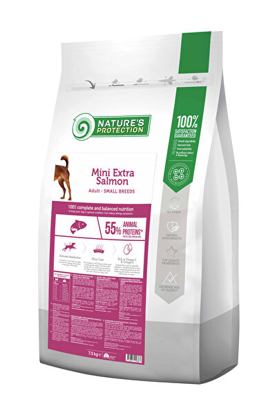 Nature's Protection Küçük Irk Somonlu Yetişkin Köpek Maması 7.5 Kg