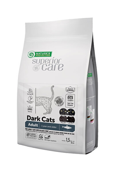 Nature's Protection Superior Care Siyah/gri Tüylü Kediler Için Tahılsız Ringa...