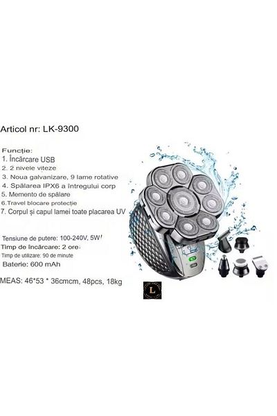 CR LUMI AND GABI Electric Shaver, Professional 6-in-1 Waterproof IPX6