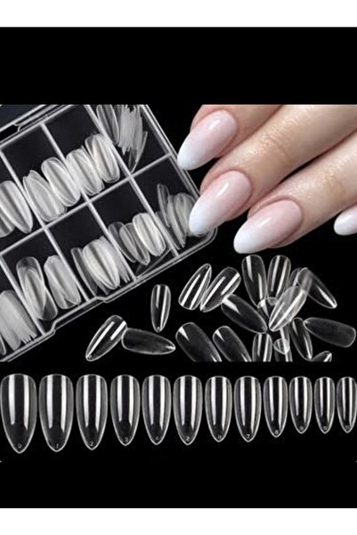 Genel Markalar 100’lü Şeffaf Badem 4 Kapsül Protez Tırnak (YAPIŞTIRICI YOKTUR)