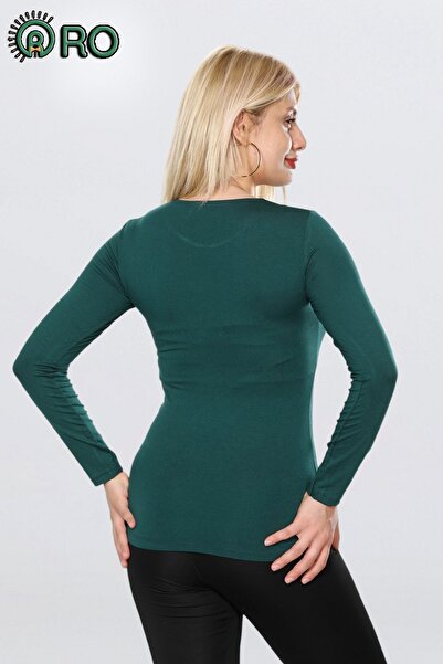 ROKİDS Bicycle Crew Neck Long Sleeve Lycra Hijab Combed Cotton Body Badi Black White Skin Red Blue Colors