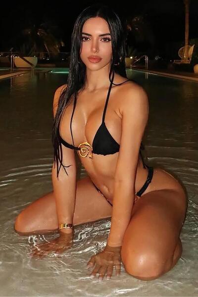 Bikini Mayokini Dünyası Brazilian Bikini with Gold Accessories - Black