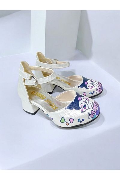 PATİK BEBE Girl's White Kuromi Figured Heeled Shoes