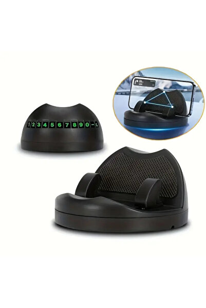 RED KİTCHEN 360° Dönebilen Yapışkanlı Numaratörlü Araç Telefon Tutucu
