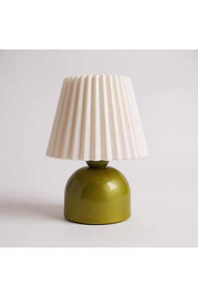DREAM MODE Glory Metal Base Pleated Lampshade Stylish Table Lamp for Living Room and Bedroom Modern Lighting
