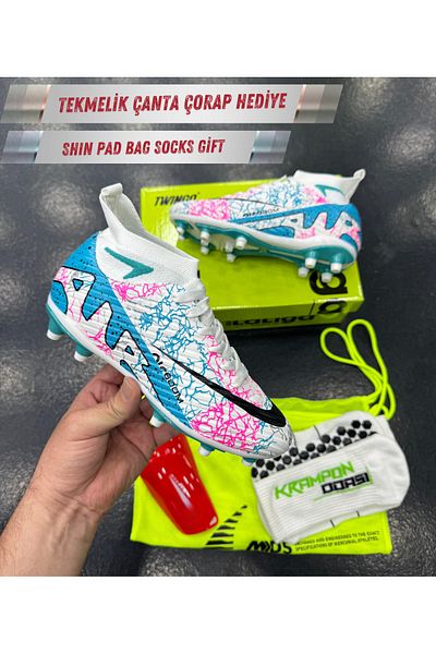 AİRBOOM Pro Crampon Set+Shin Guard+Bag+Socks