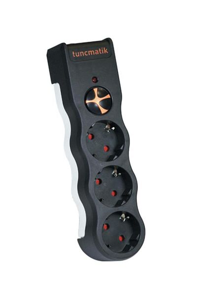 Tunçmatik Tsk19010 3-Pack Energy Protection Powersurge Black 1050 Joule