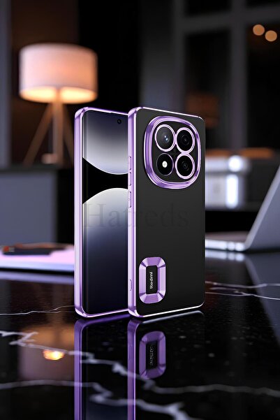 Hatreds Xiaomi Poco X7 Kılıf Kamera Korumalı Logo Gösteren Omega Kapak