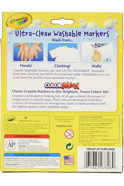 Crayola Broad Point Washable Markers - Pack of 5