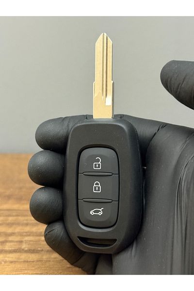 Luxe Aksesuarr Renault Key Fob Case for Symbol, Sandero, Trafic, Megane 4, Dacia Logan 3 with 3 Buttons
