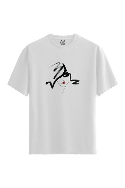 Color Luxe Women/Unisex White 100% Cotton Relaxed Fit (Relaxed Cut) Crew Neck...