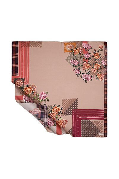 ipekevi Coș de paie Tivil Eșarfă de mătase Misty Lilac