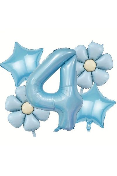 DÜVENCİ TİCARET Blue Daisy Balloon Set
