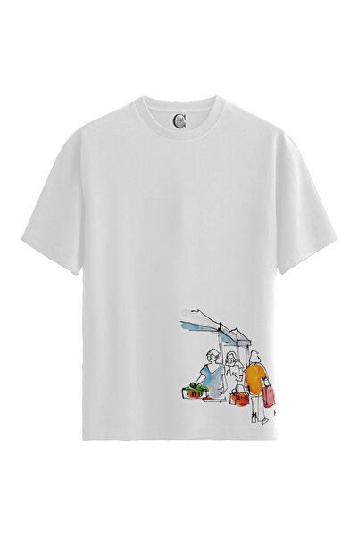 Color Luxe Women'S/Unisex White 100% Cotton Relaxed Fit Crew Neck Soul Custom...