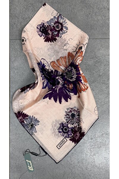 ipekevi Tek Çiçek Pamuk Eşarp Bej