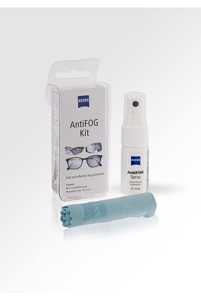ZEISS AntiFOG Kit, De-Misting Treatment for Glasses & Spectacles, Fog Prevention 15ml Spray + Cloth