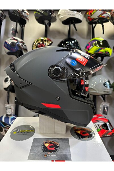MT Helmets Thunder 4 SV A12 Mat Gri Kapalı Motosiklet Kaskı