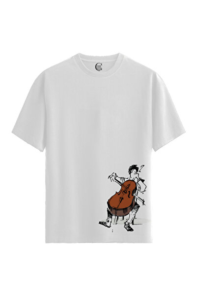 Color Luxe Men/Unisex White 100% Cotton Relaxed Fit (Relaxed Fit) Crew Neck P...