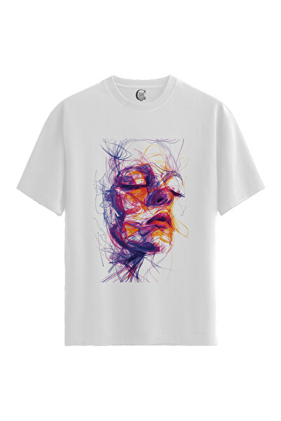 Color Luxe Men/Unisex White 100% Cotton Relaxed Fit (Casual Cut) Crew Neck Ne...
